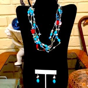 Esmor Necklace And Earrings Set